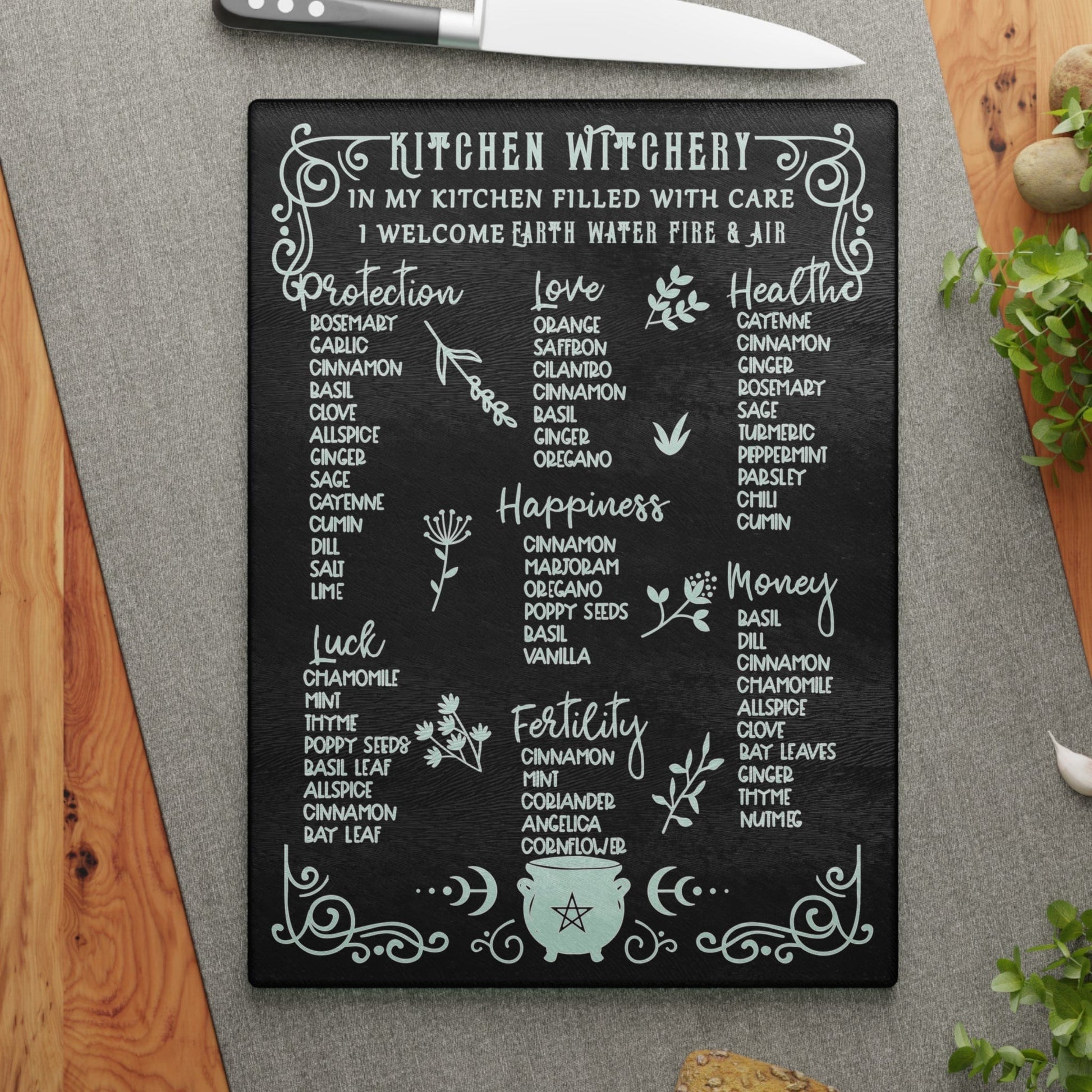 Kitchen Witch Chopping Board