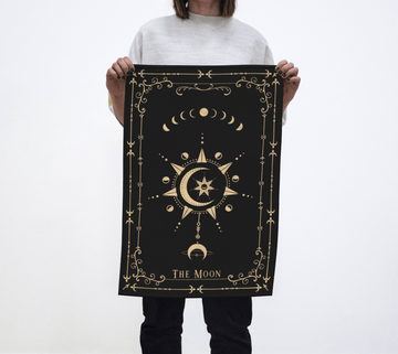 The Moon Altar Cloth (Vintage on Black 17x26)