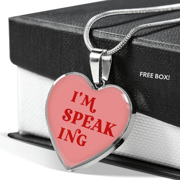 I'm Speaking Necklace (Heart Pendant: 24mm x 24mm)