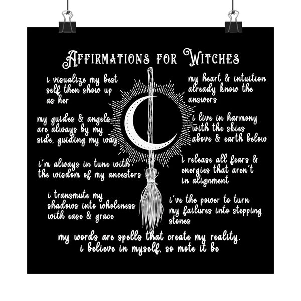 Wiccan Inspirational Poster, Altar Decor, Wall Art