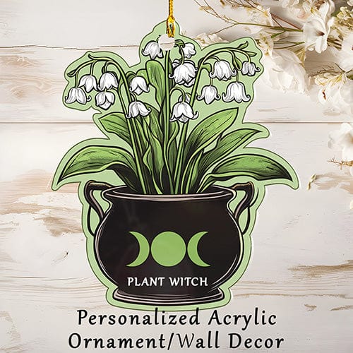 Personalized Plant Witch Ornament Gift