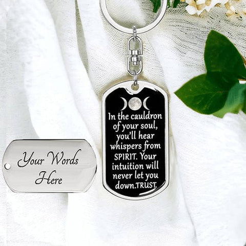Personalized Keychain - Trust Your Intuition