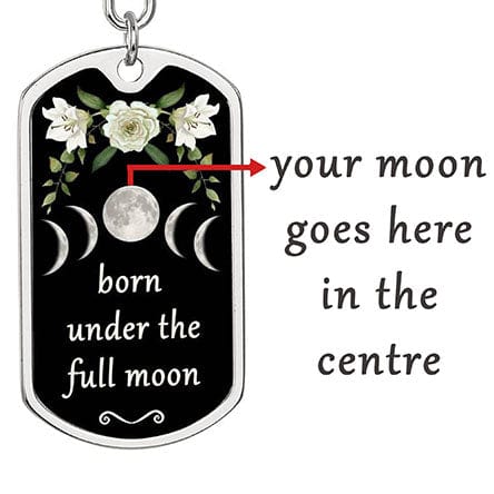 Personalized Birth Moon Keychain