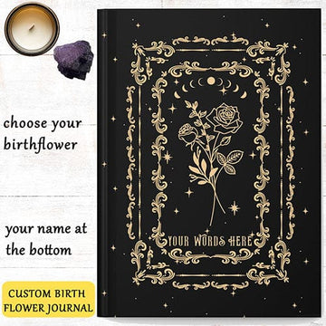 Personalized Birthflower Journal