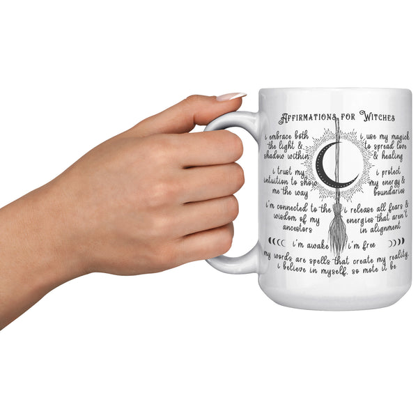 High Quality 15oz Mug - Affirmations for Witches