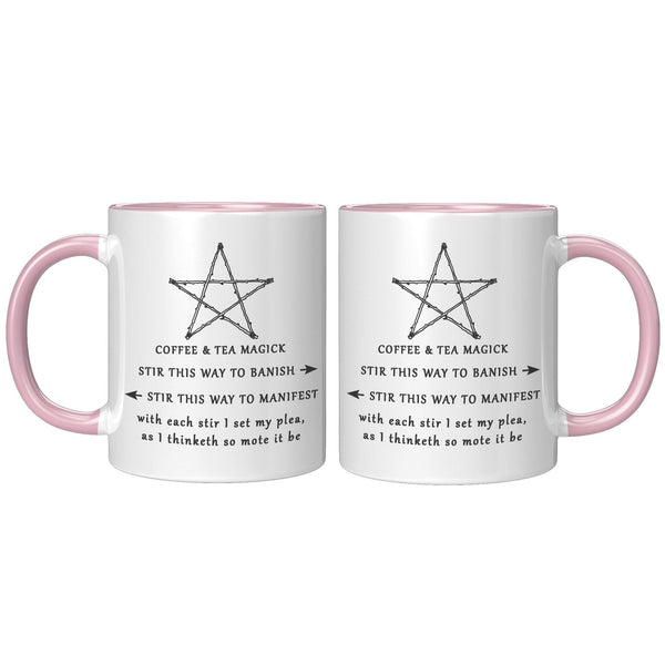 pentagram mug, intention mug