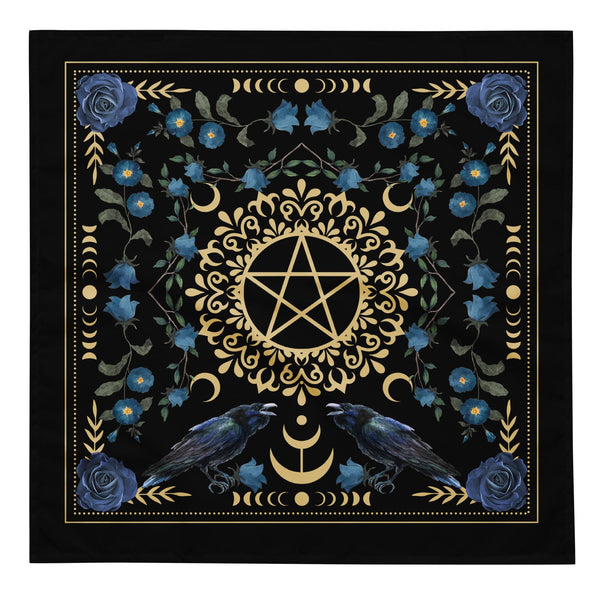 Pentacle Raven Altar Decor