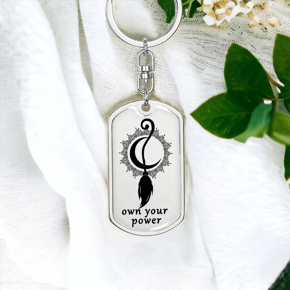 Witch Besom Own Your Power Keychain