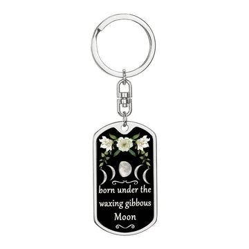 Keychain Custom Moon Phase (Waxing Gibbous Moon)