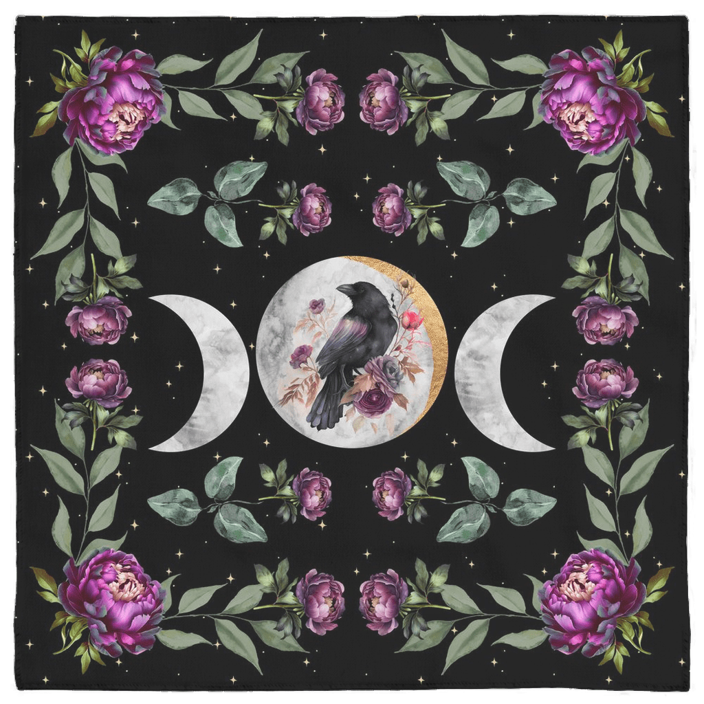 Raven Moon Altar Cloth (24" x 24")