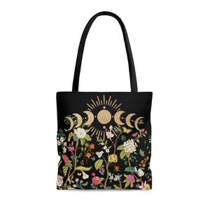 Tote Bag - Floral Moon Phase (16" x 16")