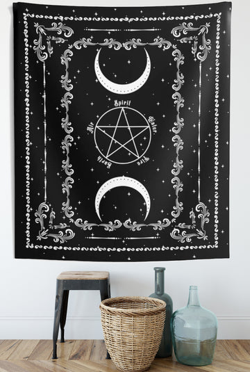 Pentacle Moon Tapestry