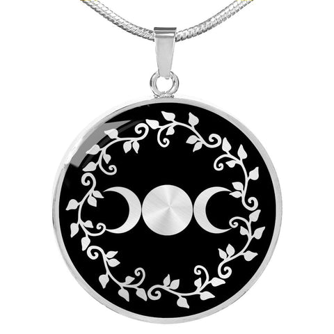Triple Moon Pendant with Necklace