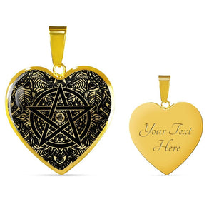Pentacle Heart Pendant with Necklace